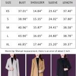 Bankeng Women Winter Wool Blend Camel Mid-Long Coat Notch Double-Breasted Lapel Jacket Outwear