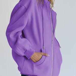 EFAN Women's Cute Hoodies Teen Girl Fall Jacket Oversized Sweatshirts Casual Drawstring Clothes Zip Up Y2K Hoodie with Pocket