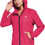 FitsT4 Women's Cycling Running Jackets Lightweight Windproof Bike Windbreaker Reflective with Hooded
