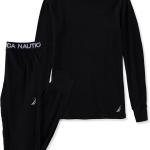 Nautica Women's Long Sleeve Long Johns Base Layer Waffle Thermal Underwear Set