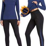 HiZiTi Thermal Underwear for Women Long Johns Set with Fleece Lined Base Layer Suits