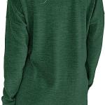 LERUCCI Womens Casual Long Sleeves Solid V-Neck Tunics Shirt Tops with Pockets