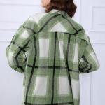 AUTOMET Womens Casual Plaid Shacket Button Down Long Sleeve Shirt