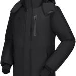GOLDEN CAMEL Men's Winter Ski Jacket Mountain Snow Coats Waterproof Detachable Hood Windproof Fleece Rain Jackets