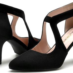 WuORWu Women's Closed Toe Pumps
