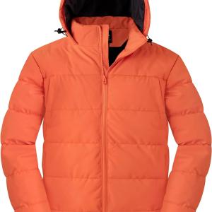 Wantdo Men's Thicken Puffer Jacket Insulated Water-Resistant Warm Winter Coat with Hood