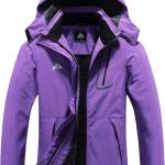 Women's Mountain Waterproof Ski Jacket Windproof Rain Windbreaker Winter Warm Hooded Snow Coat