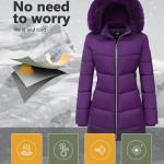MOERDENG Women's Winter Windproof Warm Down Coats Waterproof Thicken Hooded fashions Puffer Jacket