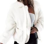 PRETTYGARDEN Women's 2023 Fashion Winter Coat Long Sleeve Lapel Zip Up Faux Shearling Shaggy Oversized Shacket Jacket