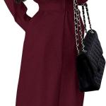 KIRUNDO Women's Trench Coat Long Double-Breasted Fall Fashion 2023 Classic Lapel Slim Overcoat Outerwear With Belt