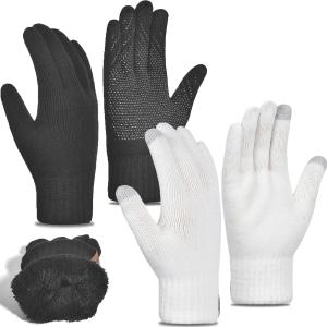 UOUDIO Women's winter non-slip touch screen with fleece gloves