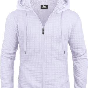 GEEK LIGHTING Hoodies for Men Zip Up Jacket Sherpa Lined Fleece Sweatshirts
