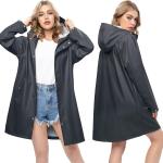 UNIQUEBELLA Women Long Rain Jackets for Waterproof, Raincoat Long Hooded Rain Coats Outdoor Windbreaker Trench Coat