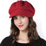 Sumolux Women Beret Newsboy Hat French Wool Cap Classic Autumn Spring Winter
