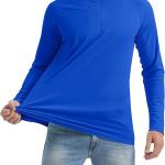 MAGCOMSEN Men's Long Sleeve Sun Shirts UPF 50+ Tees 1/4 Zip Up Fishing Running Rash Guard T-Shirts Outdoor Shirt