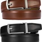 CHAOREN Click Belt for Men 2 Pack - Mens Dress Belt 1 1/4" in Gift Set Box - Design Belt Meet Almost Any Occasion and Outfit