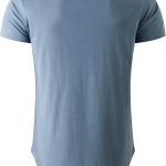KLIEGOU Mens 100% Cotton Hipster Hip Hop Longline Crewneck T-Shirt S-4XL