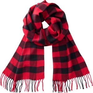 CALVIN & OLIVIA Cashmere Feel Scarf Soft Winter Soft Tartan Plaid Fashion Nova Scottish Check Multi-Color Gift for Men Women