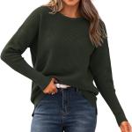 BTFBM Casual Women 2023 Fall Sweater Long Sleeve Ribbed Knit Pullover Loose Crewneck Batwing Split Sweater