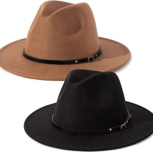 Lisianthus Women Belt Buckle Fedora Hat