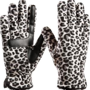 isotoner womens Stretch Fleece Gloves With Microluxe Lining and Smart Touch Technology