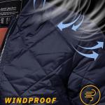 TACVASEN Men's Padded Jackets Winter Full Zipper Fleece Outwear Casual Windproof Bomber Varsity Coat