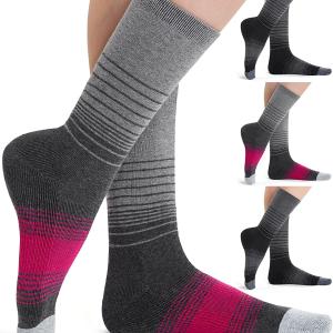 FITRELL 4 Pack Women's Merino Wool Hiking Socks Wicking Cushioned Warm Thermal Walking Boot Crew Socks