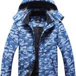 Men's Mountain Waterproof Ski Jacket Windproof Rain Windbreaker Winter Warm Hooded Snow Coat