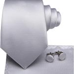 Hi-Tie Extra Long Silk Mens Tie Set Necktie Pocket Square Cuff links Striped Paisley Solid Floral Blue Red Black Gold