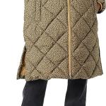 Essentials Women's Heavyweight Diamond Quilted Knee Length Puffer Coat