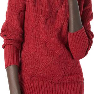 Essentials Women's Soft Touch Funnel Neck Cable Sweater