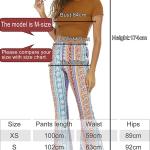 WSPLYSPJY Women's Print Stretch Bell Bottom Flare Palazzo Pants Trousers