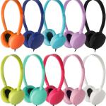 CN-Outlet 10 Pack Headphones for Kids School Classroom Bulk Multi Colored