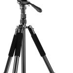 Camera Tripod, 64.5" Foldable Travel Outdoor DSLR for Video Recording Photos Vlogging Tripod with 360° Fluid Drag Head Load Capacity 11lbs, for Video Recording Photos Vlogging
