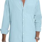 JMIERR Men's Casual Stylish Long Sleeve Button-Down Shirts Striped Dress Shirts Cotton Shirt