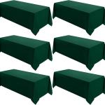 VidaFete Tablecloth 6 Pack 90 * 132inch Rectangle Table Cloth Polyester, Stain Wrinkle Resistant
