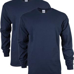 Gildan Men's Ultra Cotton Long Sleeve T-Shirt, Style G2400, Multipack