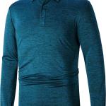 SCODI Mens Long Sleeve Polo Shirts Casual Golf Polo Daily Collared Shirt Sport Tennis T-Shirt