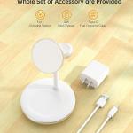 3 in 1 Wireless Charging Station for Apple Devices, Standard 15W Fast Wireless QC3.0 Adapter for iPhone 14 13 12 Pro Max/Plus/Pro/Mini,iWatch Ultra/8/7/SE/6/5/4/3/2,AirPods